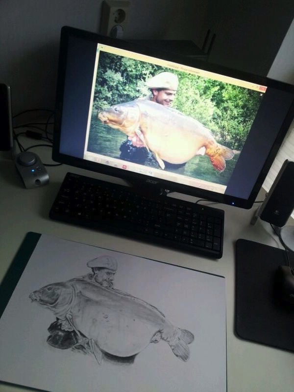 Ronald Ermes tekening karper