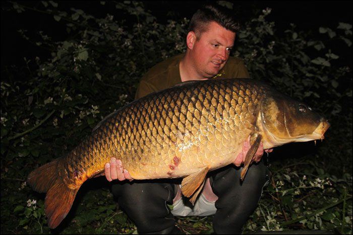 Natuurlijk ving Pieter ook zijn deel van de vissen.