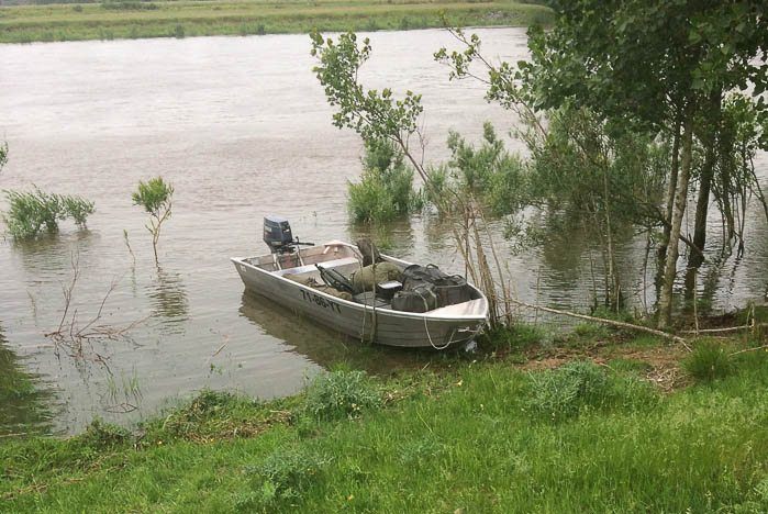 De hoge waterstand maakt het vissen onmogelijk