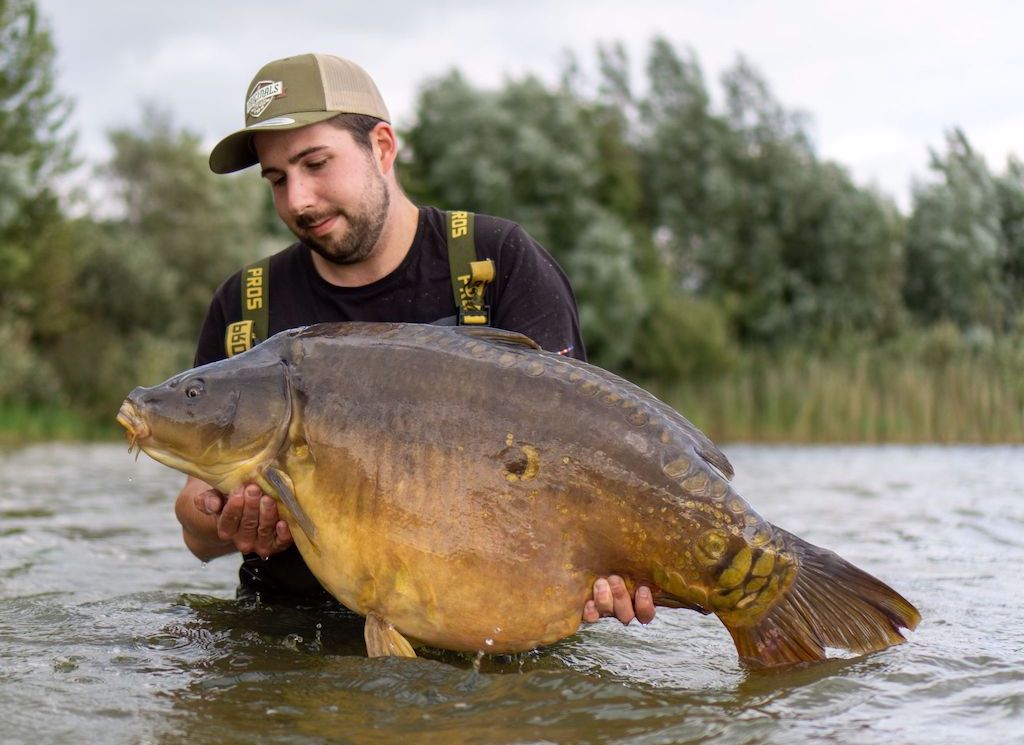 Vangst spiegelkarper op originals